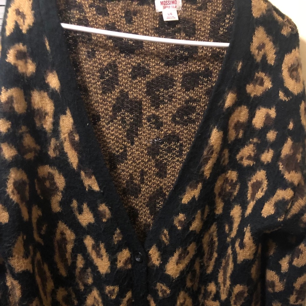 mossimo leopard cardigan